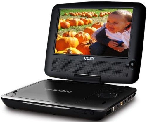 Coby TFDVD7309 Widescreen 7-Inch Portable DVD/CD/MP3 Player, Display Resolution 480 x 234, NTSC/PAL Video System, Compact portable design, Swivel screen with 180-degree rotation, DVD, DVD+/-R/RW, CD, CD-R/RW, JPEG and MP3 compatible, Plays digital media files directly from USB and SD memory cards, Anti-skip circuitry, UPC 716829907306 (TF-DVD7309 TFD-VD7309 TFDV-D7309 TFDVD-7309)