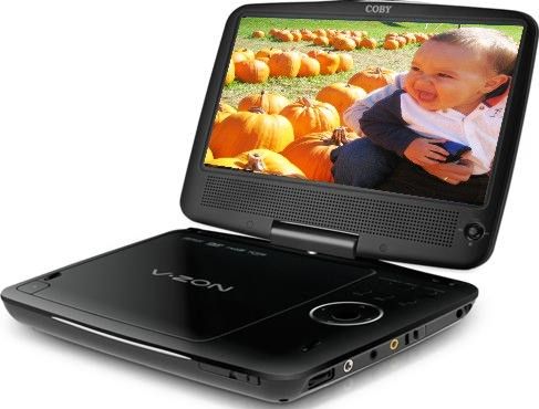 Coby TFDVD-9109 Portable DVD Player, Swivel screen with 180-degree rotation, 9