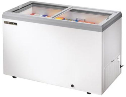 True TFM-51FL Glass Lid Horizontal Spot Freezer, Flat Lid, Cold wall, environmentally friendly (134A) refrigeration system, Maintains -10F (-23.3C), ideal for both ice cream and frozen food, Tempered, hard coated, Low-E glass slide lids (TFM51FL TFM 51FL TFM-51F TFM-51)
