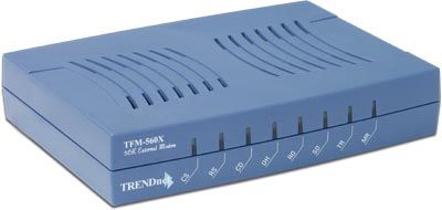 TRENDnet TFM-560X External V.92 56K Data/Voice/Fax Modem, ITU-T V.92/V.90 Auto Detection and Auto Rate Adaptive High Speed 56kbps Data Transfer Rate with Maximum Degree of Interoperability, V.44 and V.92 Features Support Quick Connect, PCM Upstream and Modem On Hold, Robust Hardware Component Supports Software-Only Upgrades, Fax Transfer Rate up to 14.4 kbps with ITU-T T.31 Fax Standard (TFM 560X TFM560X TFM-560 TFM560 Trendware) 