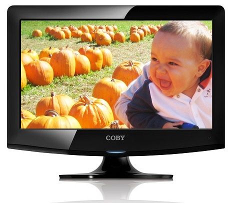 Coby TFTV1525 LCD TV 15.6in Widescreen TFT LCD High Definition 720p, 1366 x 768 Resolution, DTV-ready with dual ATSC/NTSC tuners; Contrast Ratio 600:1, Brightness 220 cd/m2, Pixel Response Time 8 ms, Video System Standard ATSC/QAM/NTSC; MTS (Stereo/SAP/Mono); Sleep Timer; OSD Menu Languages; English, Spanish, French; Certifications ETL, FCC, HDMI; AC 100-240V; Remote uses 2 x 1.5V AAA; Dimensions with Stand 14.8 x 13.9 x 5.3 in; UPC 716829921555 (TFTV-1525 TFTV 1525 TF-TV1525 TF TV1525)