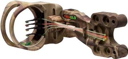 TruGlo TG5704C Carbon XS 4 Pin Sight, Camo, Ultralightweight carboncomposite construction  weighs less than 3.5 oz., TRUTOUCH SoftFeel Technical Coating, TRUFLO Fiber Design, Extralong, fullyprotected fibers, Reversible bracket for greater vertical adjustability, Adjustable for left and righthanded shooters, UPC 788130013120 (TG-5704C TG 5704C TG5704)