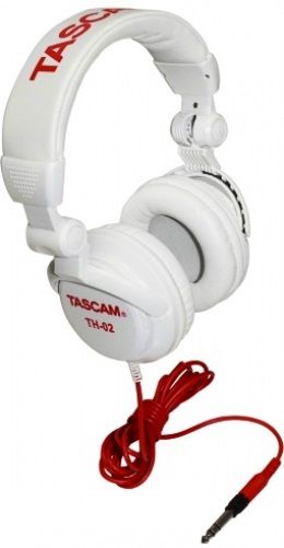 Tascam TH-02W Multi-Use Studio Grade Headphones, White, Impedance 32 Ohms, Sensitivity 98 dB +/- 3dB, Frequency Response 18 Hz  22 kHz, 600 mW Max Input Power, Foldable Design for Easy Compact Transport, Closed-Back Dynamic Design with Clean Sound, Rich Bass Response and Crisp Highs, UPC 043774030088 (TH02W TH 02W TH-02)