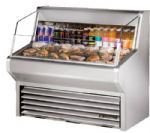 True THAC-48-S Horizontal Air Curtain Refrigerated Merchandiser, 5 Shelves, 48 1/8 in - 1223 mm Large, 30 1/8 in - 766 mm Depth, 67 1/8 in - 1705 mm Height, 3/8 HP, 115/60/1 Voltage, 10.4 Amps, 5-15P NEMA Config, 6.5 ft / 1.98 m Cord Length, 385 lb / 175 Kg Crated Weight,  (THAC48S THAC-48-S TH-AC48S) 