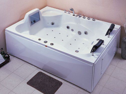 Wasauna THE CHARLESTON Bathtub WITH Inline Heater, 2 person, 32 jets, 2 HP Ultra-Quiet Water Pump, 14