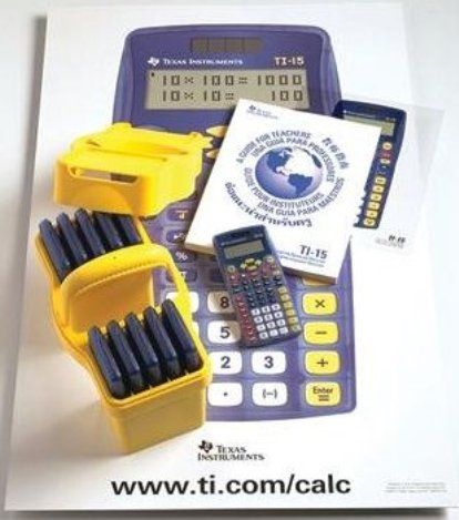 Texas Instruments TI15TK Financial Calculator Teacher Kit, Dual Power, Clear Last Entry/All Clear, Backspace, Fixed Whole Number/Decimal, Simplifying Fractions Automatically, Mixed Numbers to Fractions, Percent to Fractions to Decimals, 2-line display shows entries and results at the same time (TI15TK TI 15TK TI-15TK TI15)