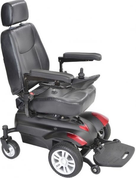 Drive Medical TITAN1616X23 Titan X23 Front Wheel Power Wheelchair, Full Back Captain's Seat, 16
