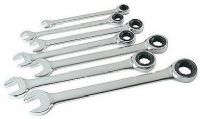 Titan 17350 Ratcheting SAE Combination Wrench Set, 7-Piece; 72 fine-tooth ratchet design for fast performance; Less than 5 degree sweep for use in tight spots; Chrome vanadium steel; Re-usable storage rack; Sizes: 5/16 in., 3/8 in., 7/16 in., 1/2 in., 9/16 in., 5/8 in. and 3/4 in. (TITAN17350) 
