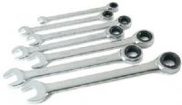 Titan 17351 Ratcheting Metric Combination Wrench Set, 7-Piece; 72 fine-tooth ratchet design for fast performance; Less than 5 degree sweep for use in tight spots; Chrome vanadium steel; Re-usable storage rack (TITAN17351) 