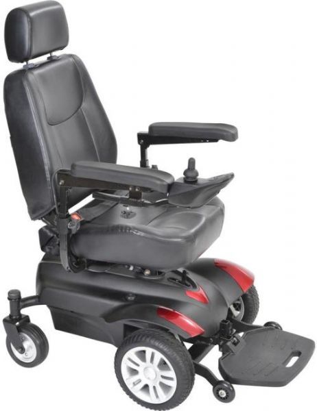 Drive Medical TITAN18CS Titan Front Wheel Power Wheelchair, Full Back Captain's Seat, 18