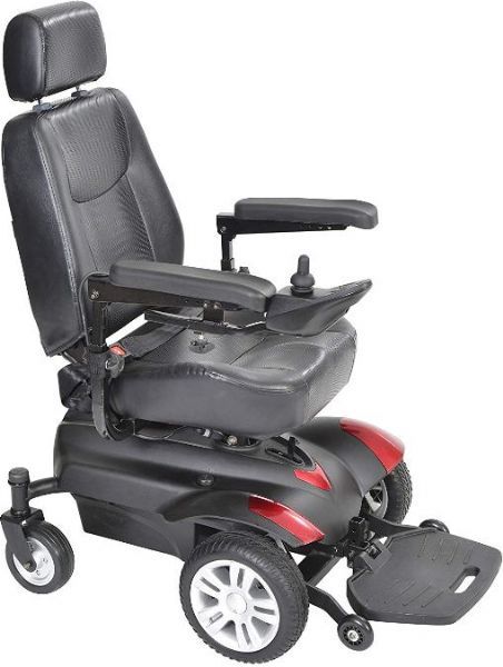 Drive Medical TITAN18CSX23 Titan X23 Front Wheel Power Wheelchair, Full Back Captain's Seat, 18
