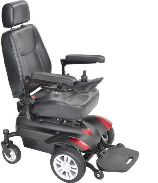 Drive Medical TITAN22CSX16 Titan X16 Front Wheel Power Wheelchair, Full Back Captain's Seat, 20