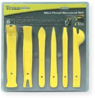 Titan Tools Model 11566 TITAN - 6 Piece Nylon Slim Line Removal Kit for Vehicle Door Panels, Air Vents, Dashboards and other components; UPC 802090115660 (11566 KIT REMOVAL TITANTOOLS TITAN TOOLS TITANTOOLS-11566 TITANTOOLS11566) 
