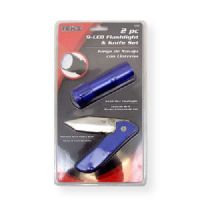 Titan Tools Model 17051 Titan - 2 Piece Mini Led Flashlight and Stainless Steel Folding Pocket Knife Set in Blue; UPC 802090170515 (17051 2 PIECE MINI LED FLASHLIGHT POCKET KNIFE TITAN TOOLS TITANTOOLS-17051 TITANTOOLS17051) 