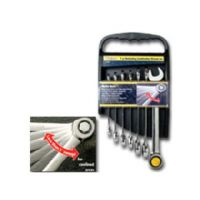 Titan Tools Model 17350 Titan - 7 Piece Sae Ratcheting Combo Wrench Set 5/16"-3/4"; 5 Degree Sweep for Use in Tight Spots; 72 Fine-Tooth Ratchet Design for Fast Performance; UPC 802090173509 (17350 7 PIECE SAE RATCHETING COMBO WRENCH SET 5/16"-3/4" TITAN TOOLS TITANTOOLS-17350 TITANTOOLS17350) 
