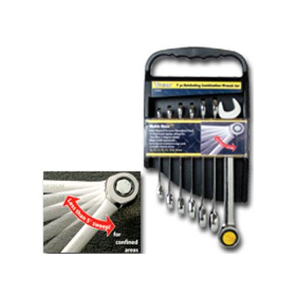 Titan Tools Model 17350 Titan - 7 Piece Sae Ratcheting Combo Wrench Set 5/16