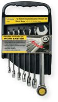 Titan Tools Model 17351 Titan - 7 Piece Metric Ratchet Combo Wrench Set; In Sizes: 8.0, 10.0, 12.0, 13.0, 15.0, 16.0 and 18.0 mm; UPC 802090173516 (17351 7 PIECE METRIC RATCHET COMBO WRENCH SET TITAN TOOLS TITANTOOLS-17351 TITANTOOLS17351) 