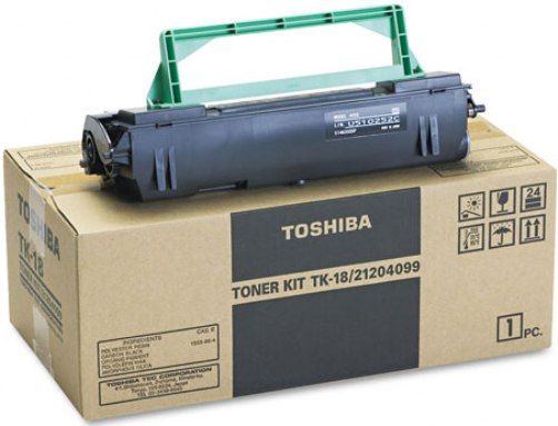 Toshiba TK-18 Laser Toner Cartridge, Black, New Genuine Original OEM Toshiba Brand, Works with DP-80, DP80F, DP-85 & DP85F, 8300 page yield (TK18 TK 18)