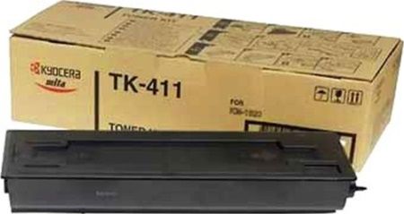 Kyocera TK-411 Black Toner Cartridge for use with KM1620, KM1650 and KM2050 Copiers, Up to 15000 Pages Yield at 5% Coverage, New Genuine Original OEM Kyocera Brand, UPC 632983011423 (TK411 TK 411) 