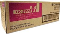 Kyocera TK-592M Magenta Toner Cartridge for use with FS-C2026MFP, FS-C2126MFP and FS-C5250DN Printers, Up to 5000 Page Yield Capacity, New Genuine Original OEM Kyocera Brand, UPC 632983017500 (TK592M TK 592M TK-592)  