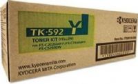 Kyocera TK-592Y Yellow Toner Cartridge for use with FS-C2026MFP, FS-C2126MFP AND FS-C5250DN Printers, Up to 7000 Page Yield Capacity, New Genuine Original OEM Kyocera Brand (TK592Y TK 592Y TK-592)  