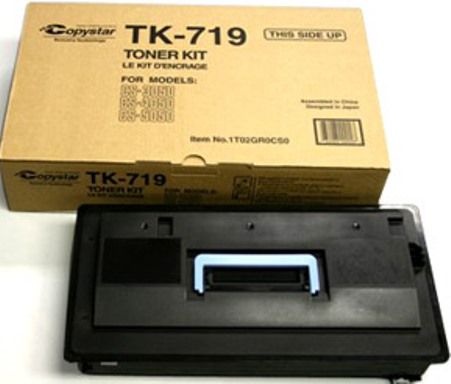Kyocera TK-719 Black Toner Cartridge for use with CS3050, CS4050 and CS5050 Printers, Up to 34000 Page Yield Capacity, New Genuine Original OEM Kyocera Brand, UPC 632983009109 (TK719 TK 719) 