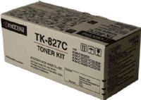 Kyocera TK-827C Cyan Toner Cartridge for use with KM-C2520 KM-C2525 KM-C3225 KM-C3232 KM-C4035 Multifunction Printers, Up to 7000 pages yield at 5% Coverage, New Genuine Original OEM Kyocera Brand, UPC 632983007679 (TK827C TK 827C TK-827)  