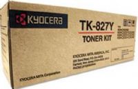 Kyocera TK-827Y Yellow Toner Cartridge for use with KM-C2520 KM-C2525 KM-C3225 KM-C3232 KM-C4035 Multifunction Printers, Up to 7000 pages yield at 5% Coverage, New Genuine Original OEM Kyocera Brand, UPC 632983007631 (TK827Y TK 827Y TK-827)  