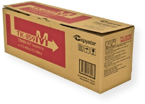 Kyocera TK-859M Magenta Toner Cartridge for use with Kyocera TASKalfa 400ci, 500ci and 552ci Printers, Up to 18000 pages at 5% coverage, New Genuine Original OEM Kyocera Brand, UPC 632983013540 (TK859M TK 859M TK-859) 