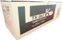 Kyocera TK-867K Black Toner Cartridge for use with Kyocera TASKalfa 250ci, 300ci, 400ci and 500ci Printers, Up to 20000 pages at 5% coverage, New Genuine Original OEM Kyocera Brand, UPC 632983013137 (TK867K TK 867K TK-867)  
