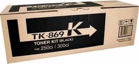 Kyocera TK-869K Black Toner Cartridge for use with Kyocera TASKalfa 250ci and 300ci Printers, Up to 12000 pages at 5% coverage, New Genuine Original OEM Kyocera Brand, UPC 632983013663 (TK869K TK 869K TK-869) 