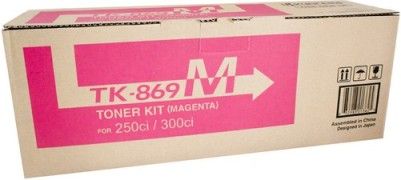 Kyocera TK-869M Magenta Toner Cartridge for use with Kyocera TASKalfa 250ci and 300ci Printers, Up to 12000 pages at 5% coverage, New Genuine Original OEM Kyocera Brand, UPC 632983013625 (TK869M TK 869M TK-869) 