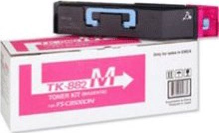 Kyocera TK-882M Magenta Toner Cartridge for use with FS-C8500DN Laser Printer, Up to 18000 Pages Yield, New Genuine Original OEM Kyocera Brand, UPC 632983017098 (TK882M TK 882M TK-882) 
