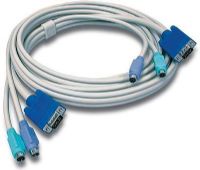 TRENDnet TK-C10 KVM Cable, Male-to-Male; Length: 10 ft. (3.1 meters), High-grade KVM cable, Keyboard & Mouse: PS/2 type 6-pin mini Din. Monitor: 15-pin HDDB type (TK C10, TKC10 Trendware) 