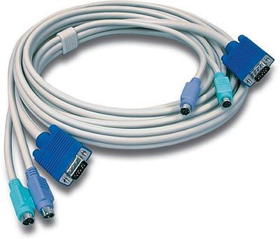 TRENDnet TK-C15 Fifteen Feet KVM Cable, male-to-male, Length: 15 ft., 4.5 meters, High-grade KVM cable, UL2919 for VGA monitor (TK C15 TKC15 Trendware)