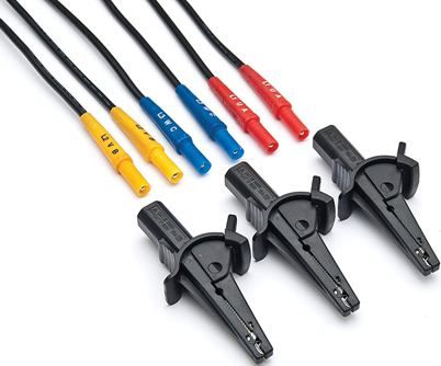 Extech TL400 Test Leads For use with 480400 Phase Sequence Tester and 480403 Motor Rotation and 3-Phase Tester, Includes 3 Color-coded Cables with Large Alligator Clips, UPC 793950364000 (TL-400 TL 400)