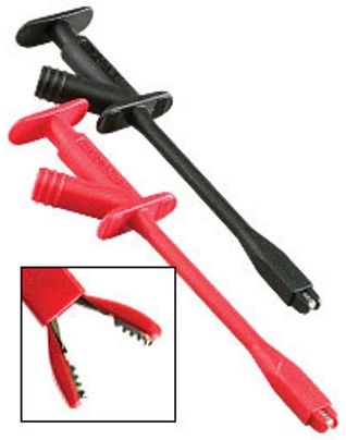 Extech TL740 Industrial Plunger Style Test Clip Set, 1000V, 10A, 0.6