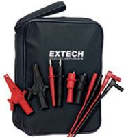 Extech TL808-KIT Professional Test Lead Kit, 8-piece Kit with CATIII-1000V safety rating and carrying case, Two 42" (1m) PVC lead extensions with shrouded banana plugs at both ends, Two modular 4" (102mm) Heavy Duty test probe handles with 0.16" (4mm) banana plug tips, UPC 793950398081 (TL808KIT TL-808-KIT TL808 KIT TL-808) 
