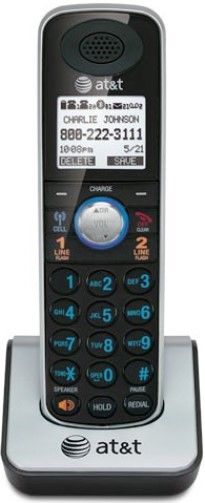 AT&T TL86009 Extra Handset with Caller ID/Call Waiting, 2-line operation, Handset speakerphone, High-contrast backlit LCD and lighted keypad, Cordless and corded handsets, DECT 6.0 digital technology, Intercom between handsets, Conference between an outside line and up to 4 cordless handsets, 200 name and number phonebook directory, UPC 650530018749 (TL-86009 TL 86009)