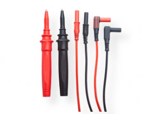 Extech TL900 SafeSense CAT IV Fused Test Leads; Intelligent SafeSense technology makes it easy for user to know if voltage is present on target area being measured, even with a blown fuse, for increased safety; Two dual layered silicone test lead cables (5.3ft) with wear indication construction; UPC 793950399019 (TL900 TL-900 LEADS-TL900 EXTECHTL900 EXTECH-TL900 EXTECH-TL-900)