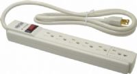 Tripp Lite TLP606 Surge suppressor, AC 120 V Input Voltage, 50/60 Hz Frequency Required, 1 x power NEMA 5-15 Input Connectors, 6 x power NEMA 5-15 Output Connectors, 15 A Max Electric Current, Standard Surge Suppression, 1 ns Surge Response Time, 750 Joules Surge Energy Rating, 150 V Clamping Level, Circuit breaker Circuit Protection (TLP-606 TLP 606)  