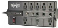 Tripp Lite TLP-808TEL Surge Suppressor, 8 Outlet with Fax/Modem Protection, 120 VAC Voltage compatibility, 50/60 Hz Frequency compatibility, 15 Output volt amp capacity, 1800 Output watt capacity, 8 NEMA 5-15R output receptacles Outlet quantity / type, Plastic Material of construction, Keyhole mounting tabs enable wall mounting Integrated keyhole mounting tabs, Attractive gray color scheme Housing color, Gray AC line cord color, 1.6 lbs Unit weight (TLP 808TEL TLP808TEL TLP-808TEL) 