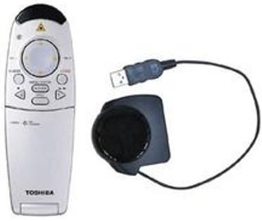 Toshiba TLP-RM5 Mouse Remote Control-Projector, Wireless Connectivity Technology, Infrared Wireless Technology, 2 Controllable Devices, Projector and PC Compatible Devices, For use with TDP-S20U, TDP-S25U, TDP-SC25U, TDP-SW25U, TDP-SW20U, TDP-T30U, TDP-T40U, TDP-T90U, TDP-T91U and TDP-TW90 Toshiba Projectors (TLP-RM5 TLP RM5 TLPRM5) 