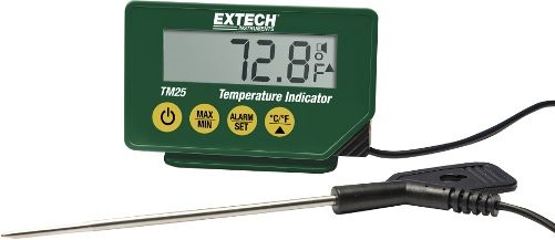 Extech TM25 Waterproof Temperature Indicator with Penetration Probe; Includes 4.1