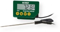  Extech TM26 Compact NSF Certified Temperature Indicator; NSF certified for measuring temperature in liquids, pastes and semi solid food; Includes 4.1" stainless steel penetration probe with 5ft cable; Measures temperature from -40 degrees to 392 degrees Fahrenheit; more or less than 1.8 degrees Fahrenheit basic accuracy with 0.1 degree max resolution; UPC 793950420126 (TM26 TM-26 COMPACT-TM-26 EXTECHTM26 EXTECH-TM26 EXTECH-TM-26) 