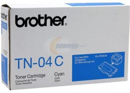 Brother TN04C Cyan Toner Cartridge, 6,000 Page Yield, Cyan Color, NEW Genuine Original OEM Brother Brand (TN-04C TN 04C TN04C)