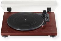 TEAC TN100CH Turntable System; Cherry; Belt drive turntable; Built in phono equalizer with USB output; Phono, line, and USB outputs; Easily transfer music from vinyl to Mac or PC over USB; Dense composite wood construction for better vibration and resonance control; 3 speed (33/45/78 RPM); Stylish flat black or cherry chassis finish; Anti skating system prevents tracking errors; Auto return arm lifter;  UPC 043774031962 (TN100CH TN100-CH TN100CHTEAC TN100CH-TEAC TN100CH-TURNTABLE TN100CHTURNTABL 