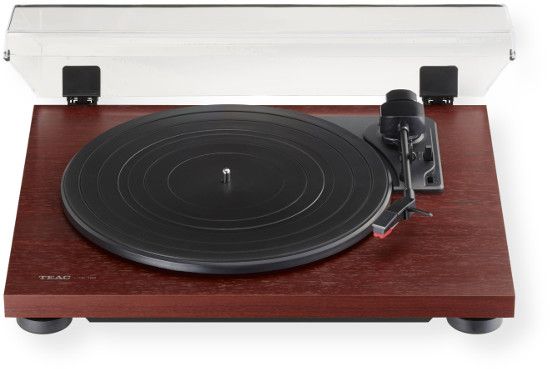 TEAC TN100CH Turntable System; Cherry; Belt drive turntable; Built in phono equalizer with USB output; Phono, line, and USB outputs; Easily transfer music from vinyl to Mac or PC over USB; Dense composite wood construction for better vibration and resonance control; 3 speed (33/45/78 RPM); Stylish flat black or cherry chassis finish; Anti skating system prevents tracking errors; Auto return arm lifter;  UPC 043774031962 (TN100CH TN100-CH TN100CHTEAC TN100CH-TEAC TN100CH-TURNTABLE TN100CHTURNTABL