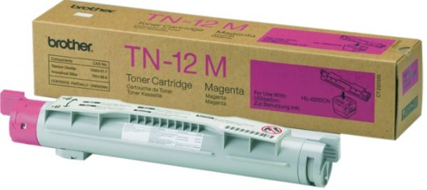 Brother TN12M Toner Cartridge, Yields up to 6000 pages at approximately 5% coverage, Magenta (TN 12M TN-12M TN12)