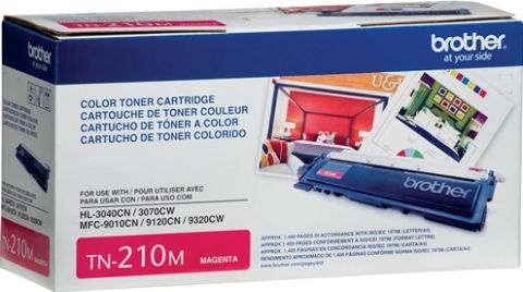 Brother TN-210M Toner cartridge, Toner cartridge Consumable Type, Laser Printing Technology, Magenta Color, Up to 2200 pages Duty Cycle, Genuine Brand New Original Brother OEM Brand, For use with HL3040CN and HL3070CW / MFC9010CN, 9120CN, 9320CW Brother Printers (TN-210M TN 210M TN210M)